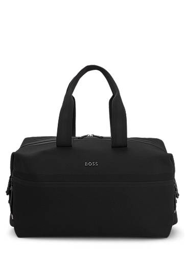 Resväska BOSS BOSS Mixed-Structure Holdall Svart | 50548308