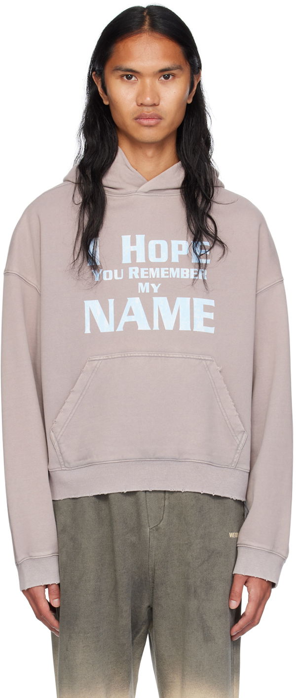 Sweatshirt We11done Lettering Hoodie Purpur | WD-TH2-24-813-U-LP