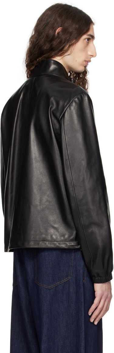 Jacka Versace Versace Plongé Leather Jacket Svart | 1019606_1A14141, 2
