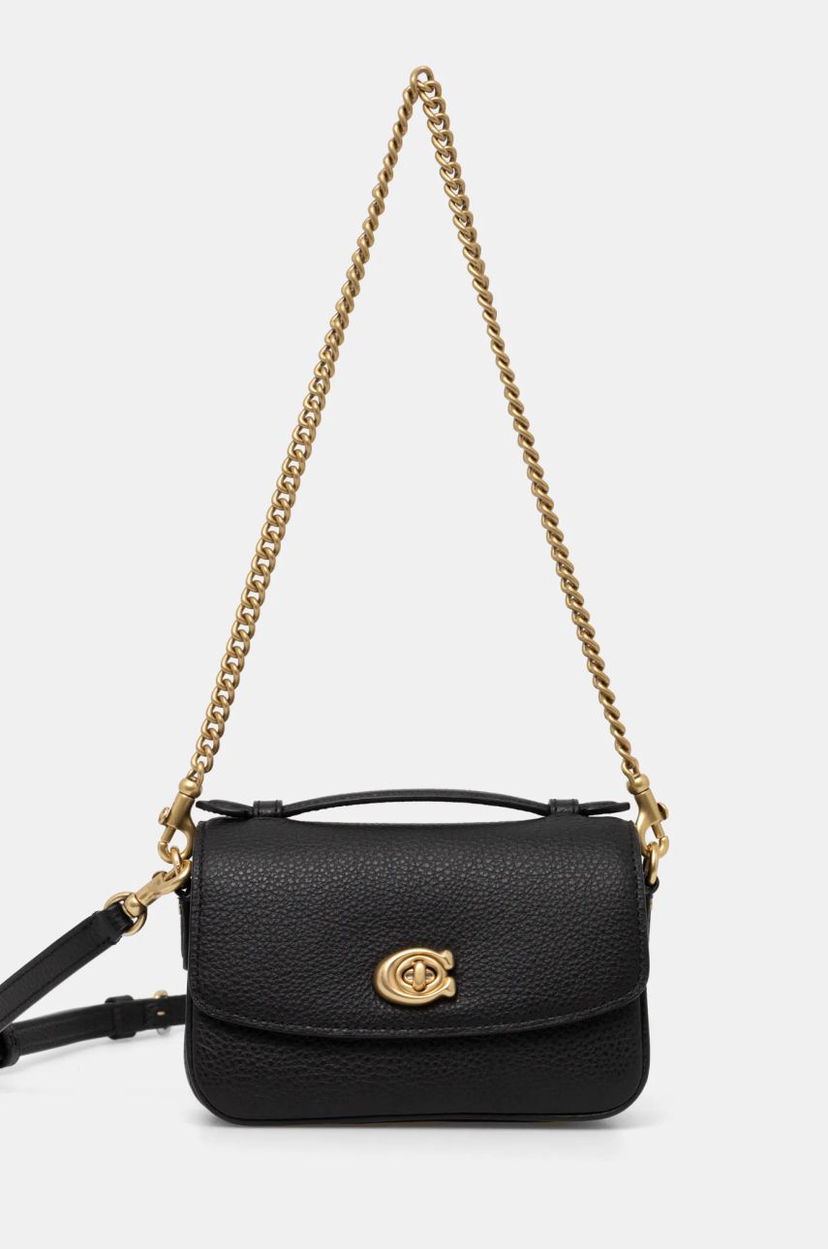 Axelväska Coach Leather Crossbody Bag Svart | CW565