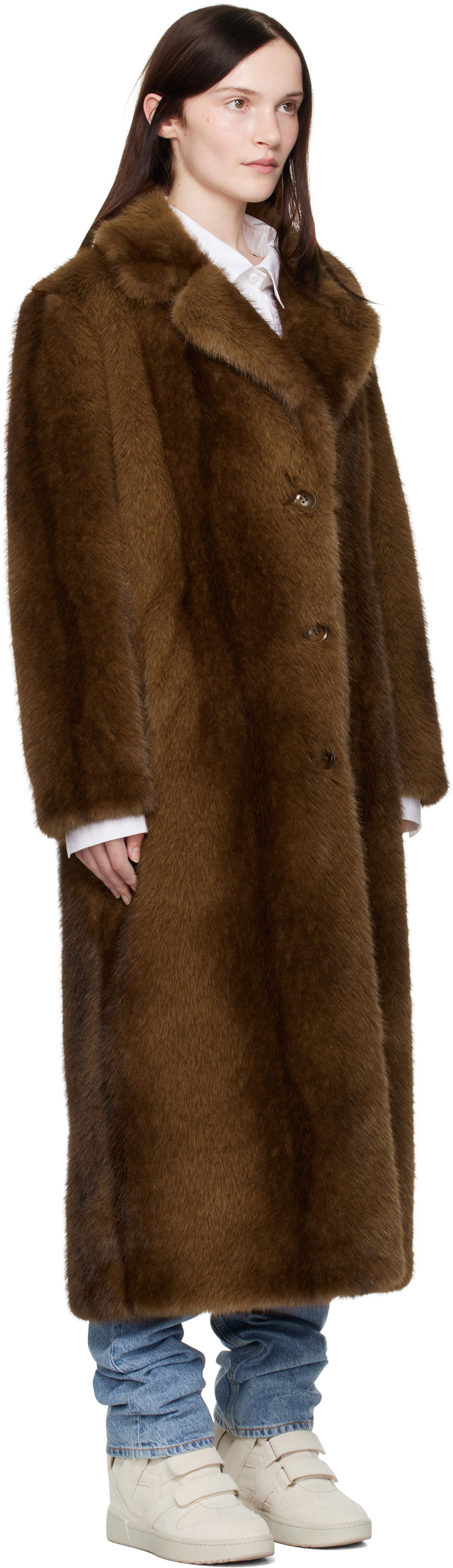Rockar STAND STUDIO Nora Faux-Fur Coat Brun | 66410-9019, 1
