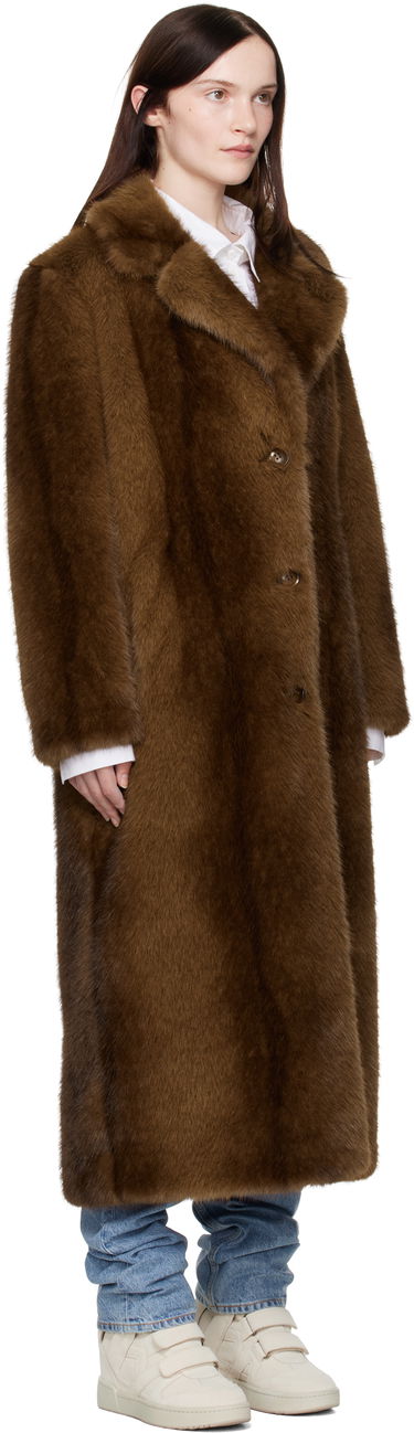 Rockar STAND STUDIO Nora Faux-Fur Coat Brun | 66410-9019, 1