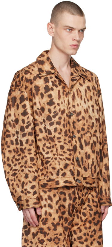 Jacka We11done We11done Allover Print Jacket Brun | WD-JK1-23-245-U-BR, 1