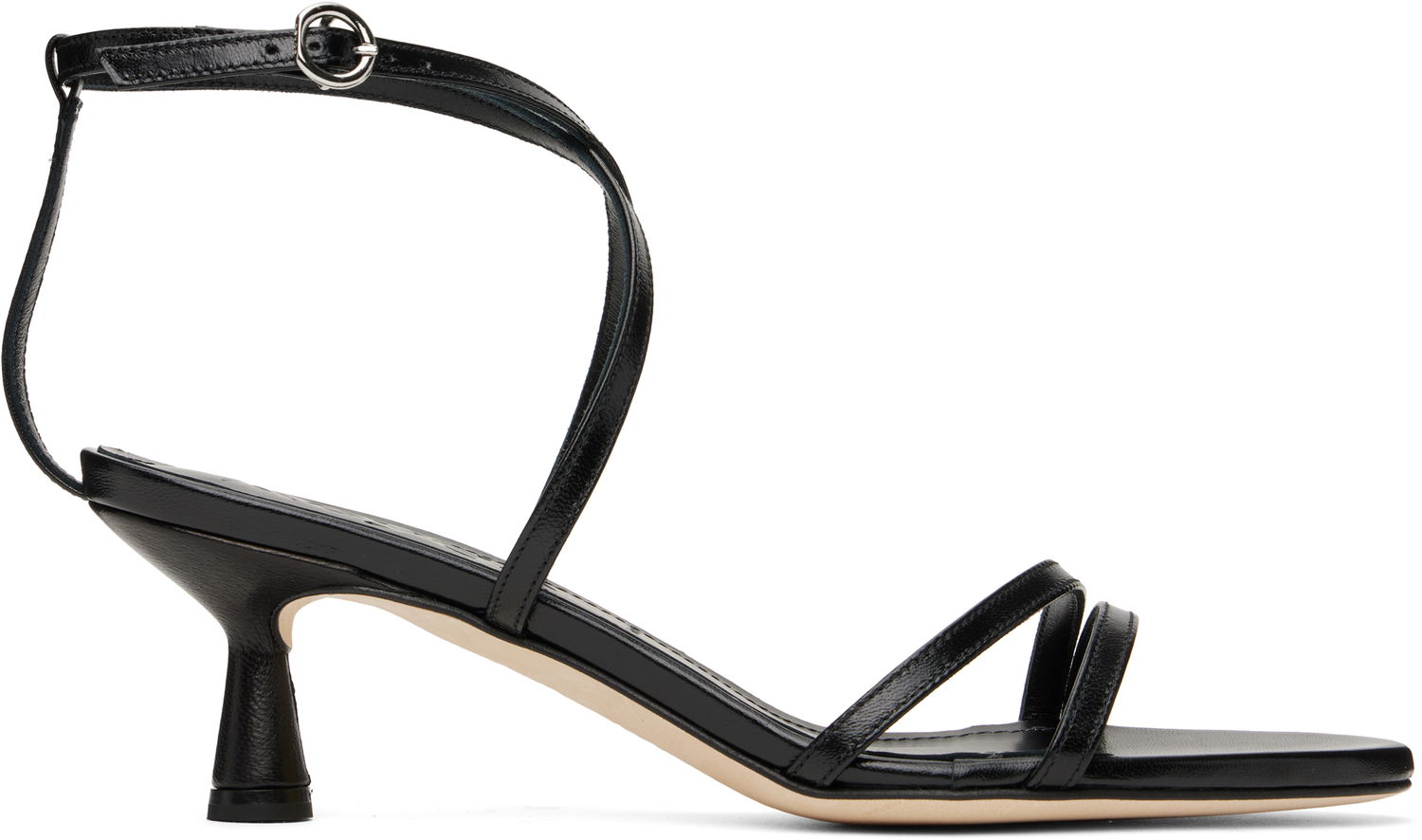 Tillbehör Aeyde Aeyde Maeve Leather Heeled Sandals Svart | A11-HS-PRAR55ST156-SS25-800-007, 0