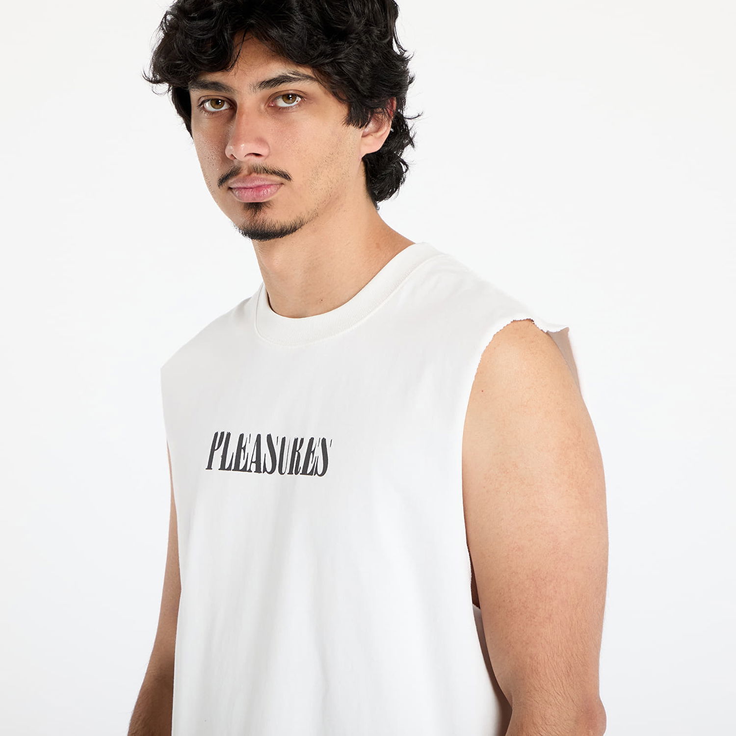 Linne Pleasures PLEASURES Onyx Sleeveless T-Shirt Vit | P25SU017 WHITE, 1