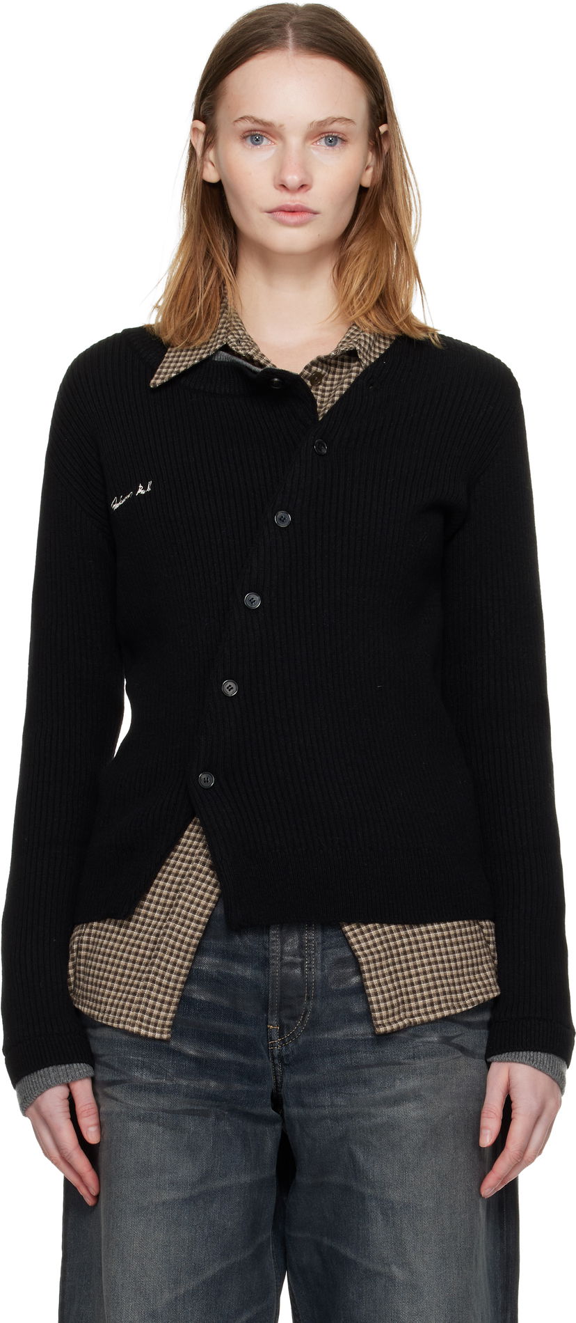 Sweater Andersson Bell Button Slim Knit Cardigan Svart | atb1383w