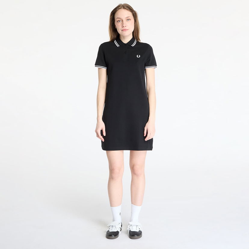 Klä Fred Perry Fred Perry Twin Tipped Polo Dress Svart | D3600 350