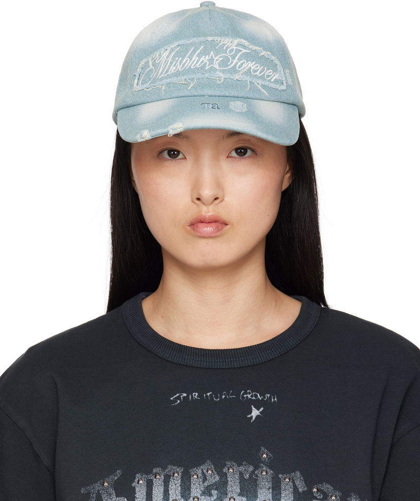 Keps MISBHV MISBHV Forever Distressed Denim Baseball Cap Blå | 250A504