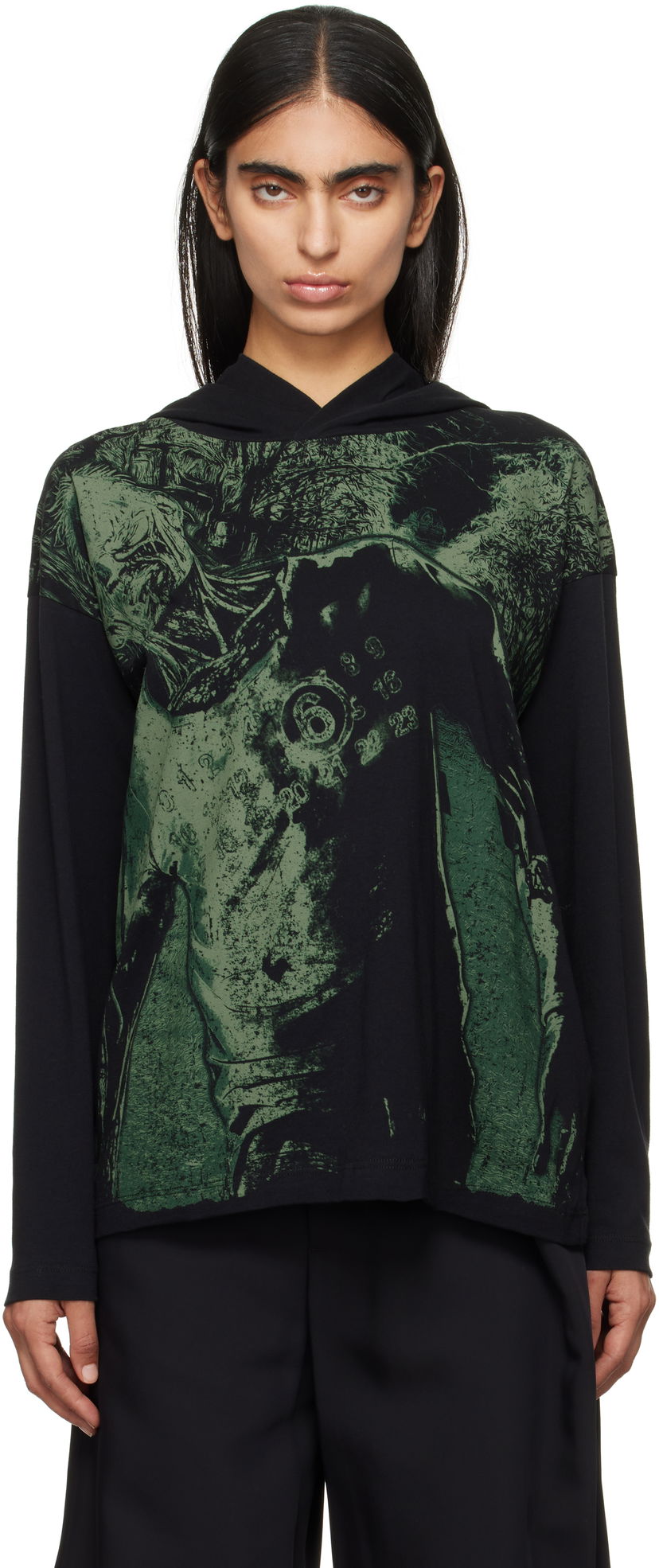 T-shirt Maison Margiela Long Sleeve T-shirt Svart | S62GD0190 S23588
