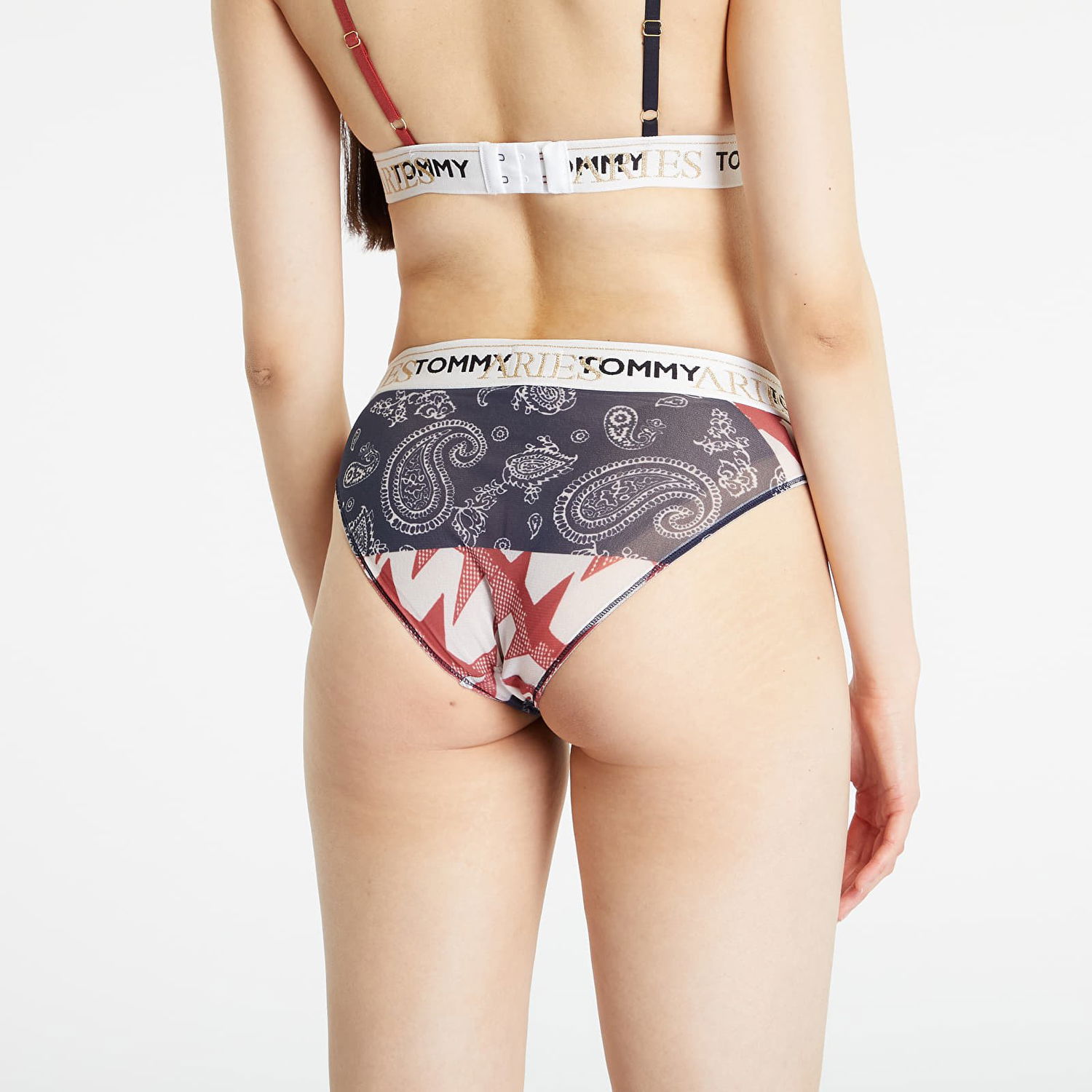 Trosor Tommy Hilfiger x Aries Sheer Mid Rise Logo Print Briefs Flerfärgad | UW0UW04662 0KD, 1