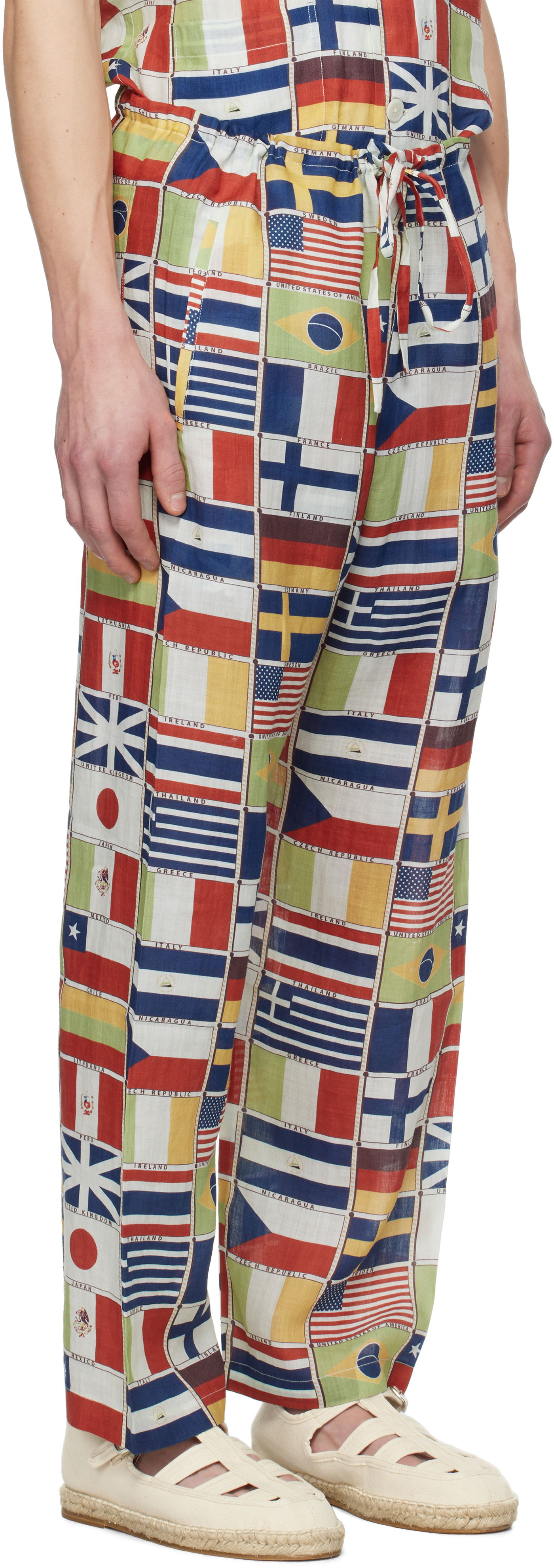 Jumpsuit Bode Bode International Print Drawstring Trousers Flerfärgad | MRS25BT068, 1
