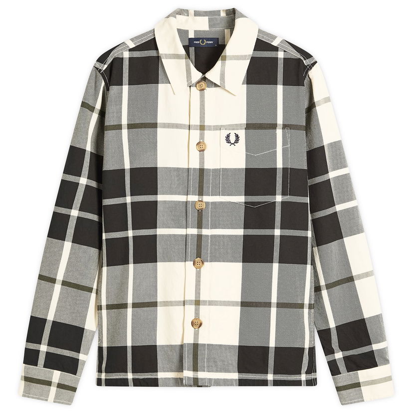 Skjorta Fred Perry Fred Perry Tartan Twill Overshirt Flerfärgad | M1724-560