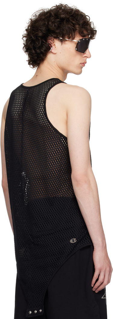 Linne Rick Owens Rick Owens Champion Edition Mesh Tank Top Svart | CM01E1680 CHONET MESH, 2
