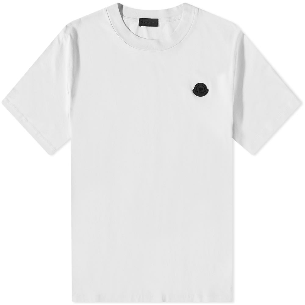 T-shirt Moncler Rubber Patch Logo Tee Vit | 8C000-07-829H8-91R, 0