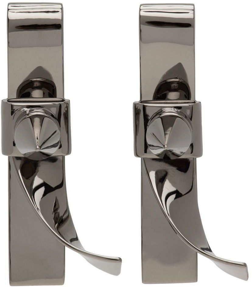 Örhängen We11done Spike Ribbon Earrings Metallisk | WD-AJ1-22-720-U-DG