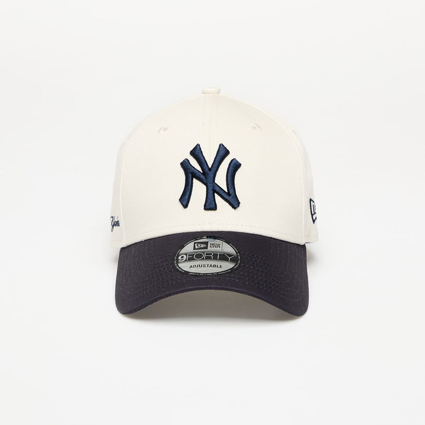 Keps New Era New Era New York Yankees 9FORTY Side Script Adjustable Cap Vit | 60667557