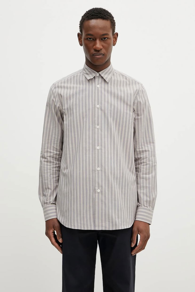 Skjorta Paul Smith Paul Smith Regular Fit Striped Shirt Grå | M1R.901U.P02635