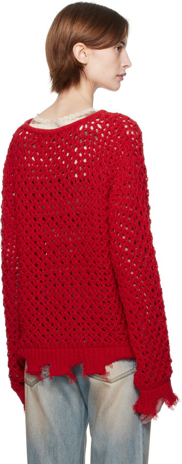 Sweater Andersson Bell Andersson Bell Damaged Boatneck Sweater Röd | atb1240u, 2