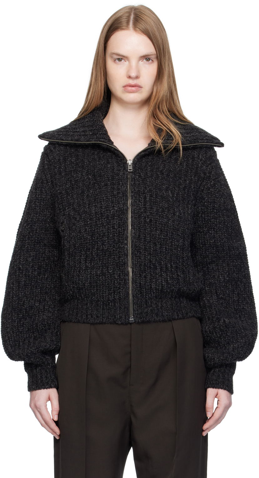 Sweater LEMAIRE LEMAIRE Zipped Knit Cardigan Grå | OW1186 LK1029