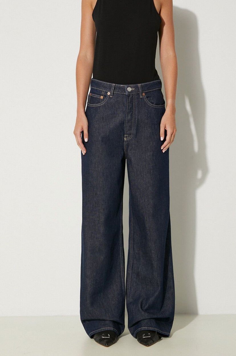 Jeans Samsoe Samsoe Samsoe Samsoe SHELLY Wide Leg Jeans Blå | F23400141