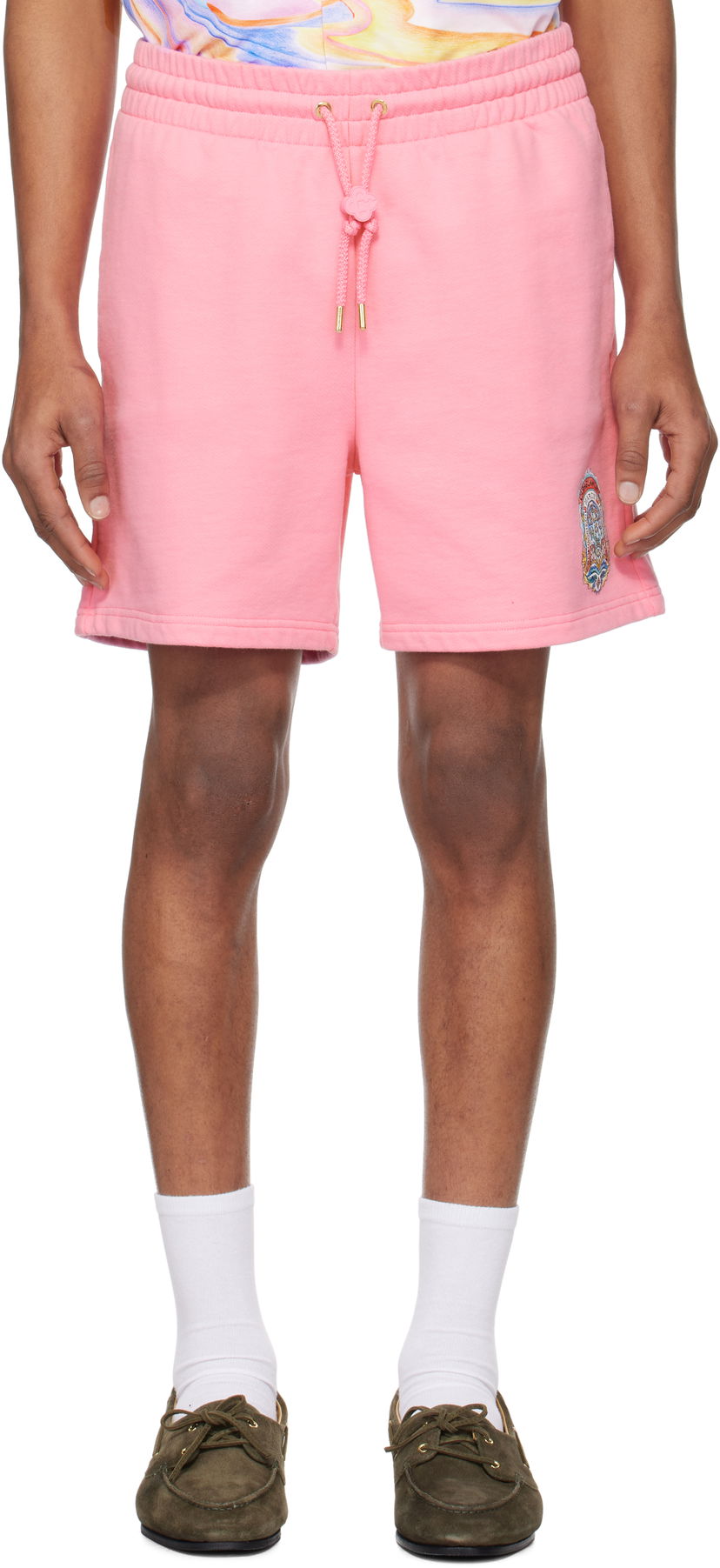 Shorts Casablanca Casablanca Casa Way Skate Sweatshorts Rosa | MS25-JTR-003-01