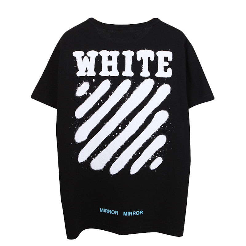 T-shirt Off-White Diag Spray T-Shirt Print Short sleeve Svart | OMAA002G20JER0111001