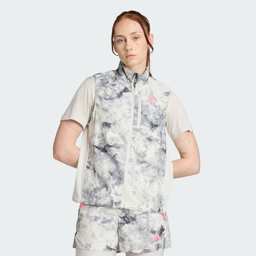 Väst adidas Performance Own The Run Spray Dye Vest Vit | JL8726