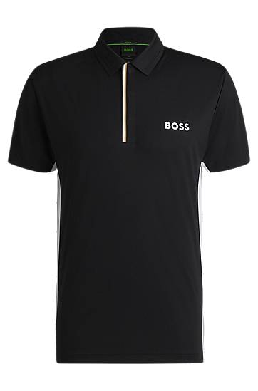 Polotröja BOSS Paddy Active Polo Shirt with UV Protection Svart | 50538123