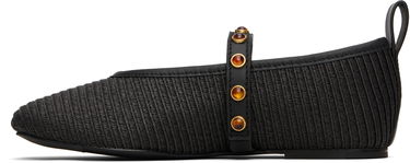 Klä rag & bone rag & bone Spire Straw Mary Jane Ballerina Flats Svart | WFF25PF1003ST3, 2