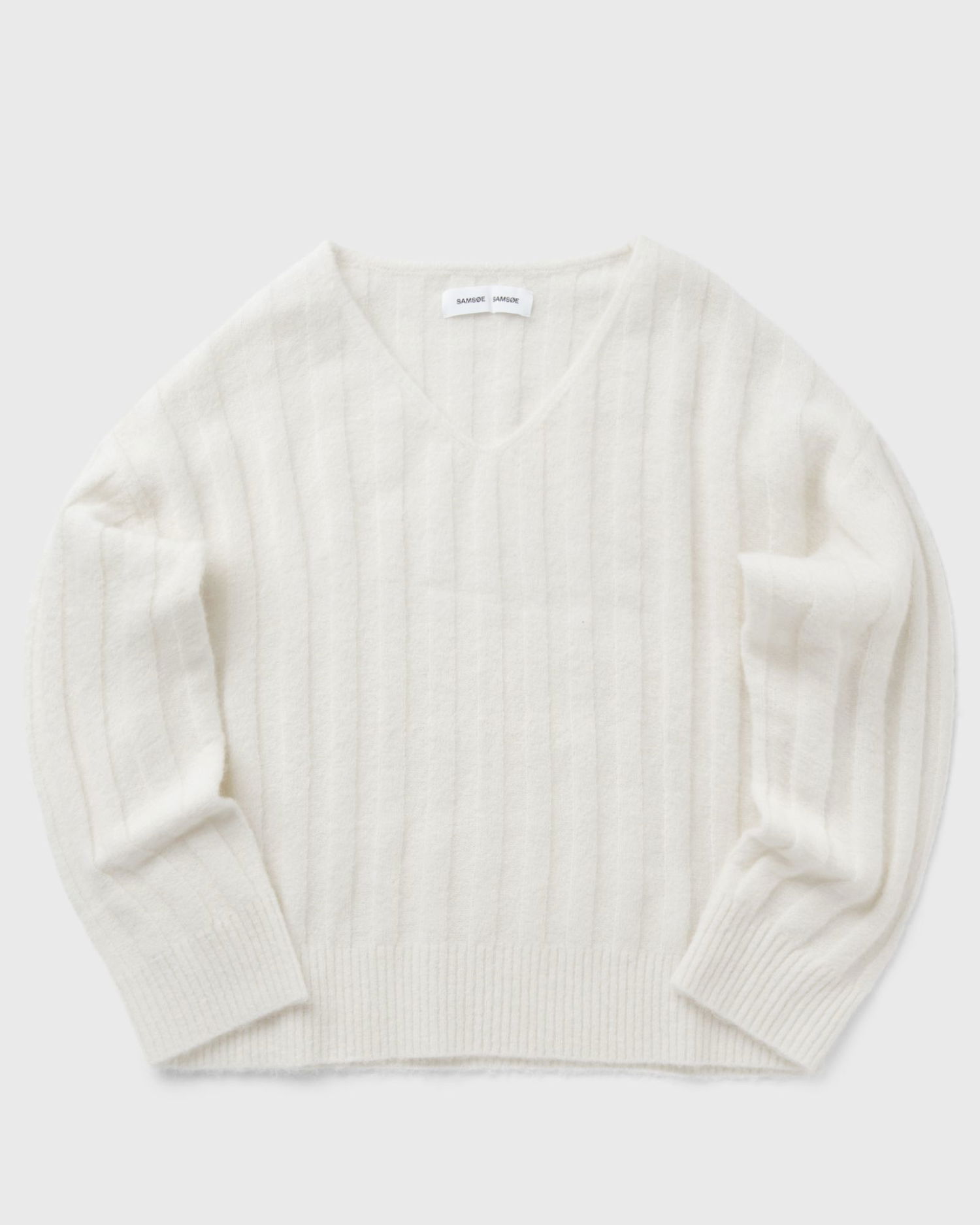 Sweater Samsoe Samsoe Samsøe & Samsøe SANOR V-Neck Sweater Vit | F24400067-CLEAR-CREAM, 0