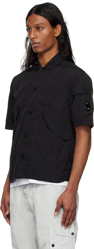 Skjorta C.P. Company C.P. Company Chrome-R Short Sleeve Shirt Svart | 18CMOS035A-005904G, 3