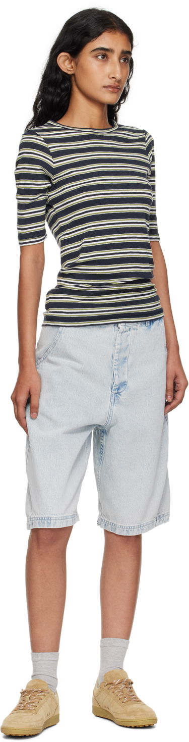 T-shirt YMC YMC Striped Tee Mörkblå | Q6YMK, 3