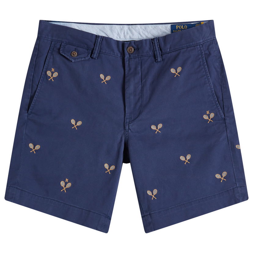 Shorts Polo by Ralph Lauren Ralph Lauren Embroidered Racquet Shorts, Size 30" Mörkblå | 710963496001