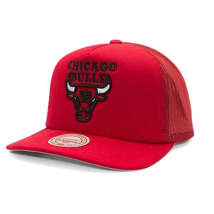 Keps Mitchell & Ness Chicago Bulls Evergreen Trucker Hat Röd | HT8032-CBURED1