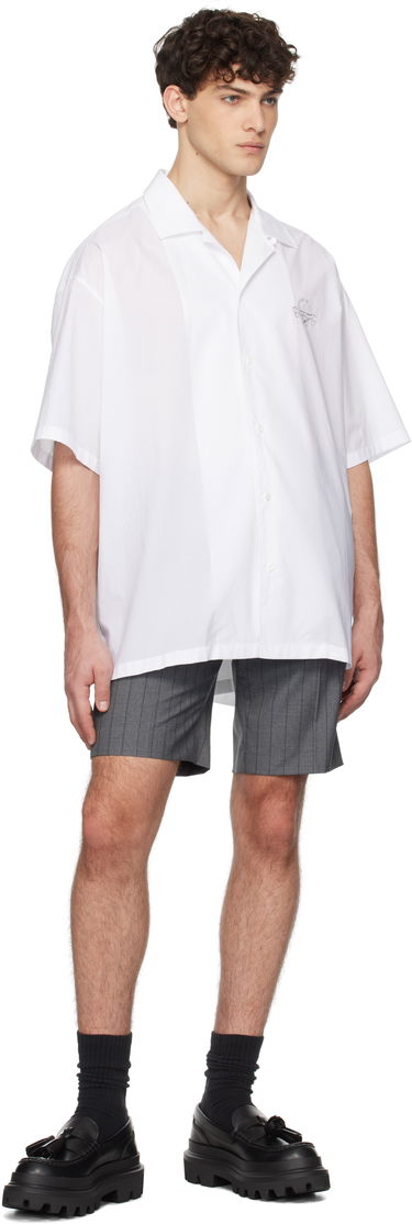 Skjorta Moschino Moschino Laurel Crown Emblem Shirt Vit | 251ZZA021702341001, 3