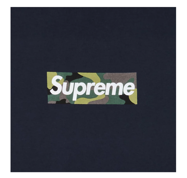 T-shirt Supreme Box Logo Tee Mörkblå | FW23T57 NAVY, 1