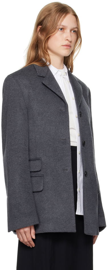 Jacka TOTEME Straight Wool Blazer Grå | 244-WRZ0045-FB0283, 1