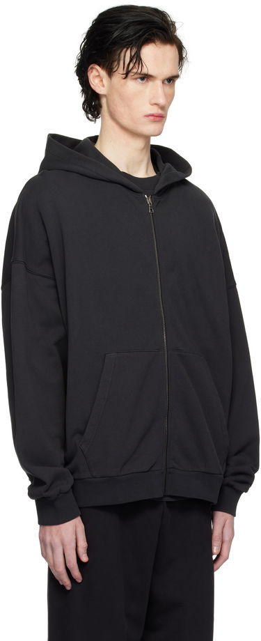 Sweatshirt Palm Angels Logo Zip Hoodie Svart | PMBE016S25FLE0031003, 1