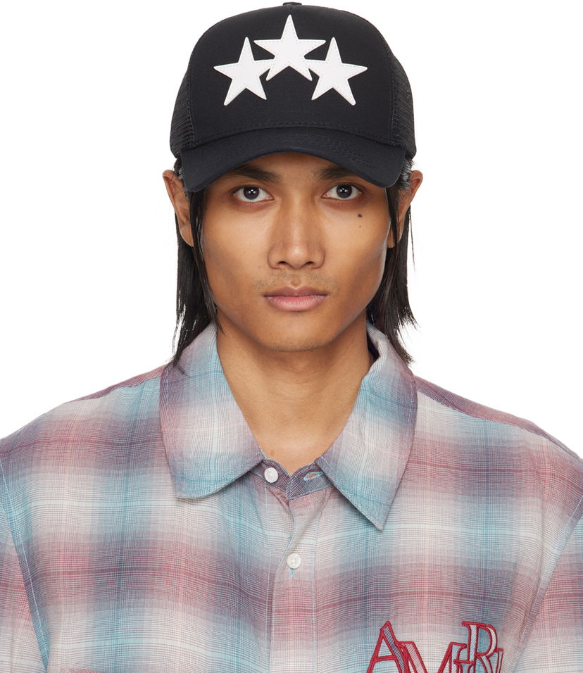 Keps AMIRI 3 Star Trucker Cap Grå | XMAH002