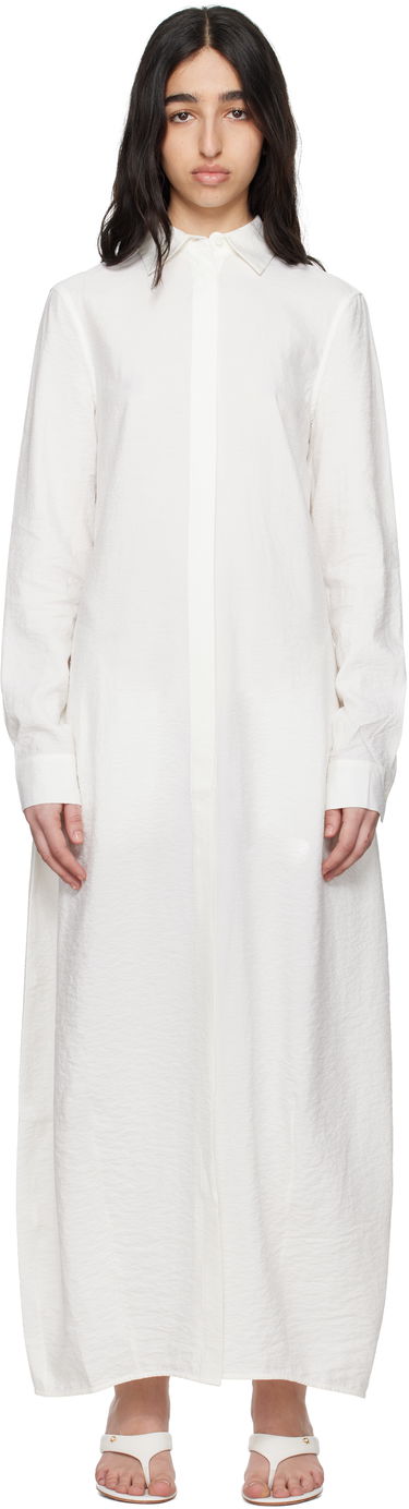 Klä TOTEME TOTEME Parachute Shirt Maxi Dress Vit | 251-WRD4489-FB0368, 0