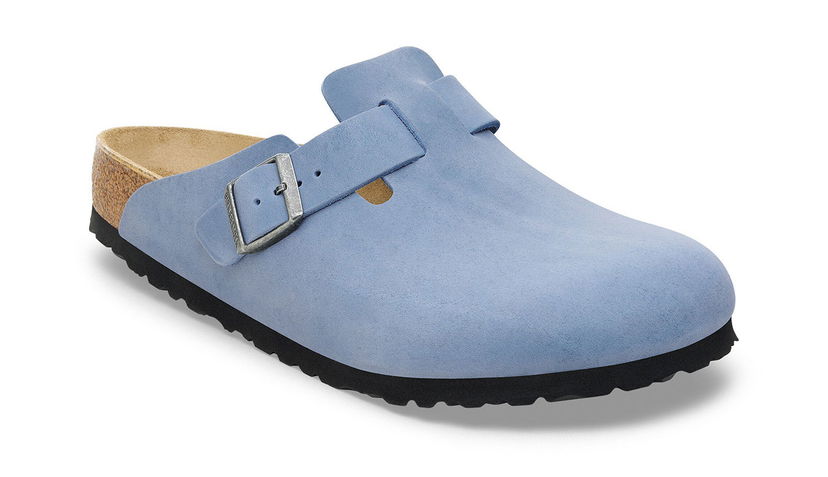 Sneakers och skor Birkenstock Boston Natural Leather Oiled Regular Fit Clog Blå | 1028225