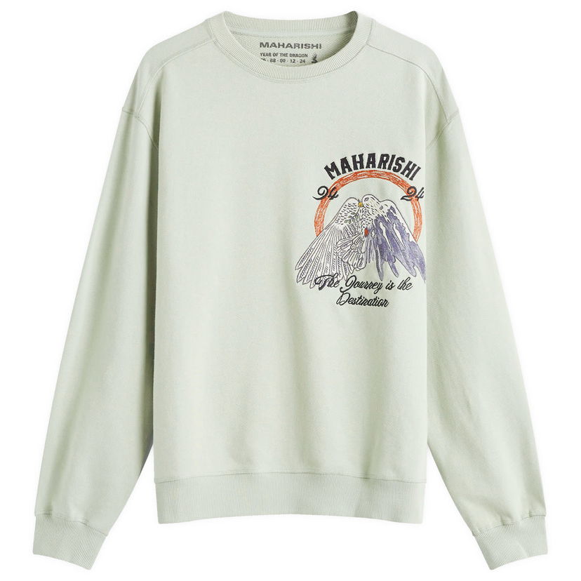Sweatshirt Maharishi Peace Mount Crew Sweatshirt Grön | 5317-SGE