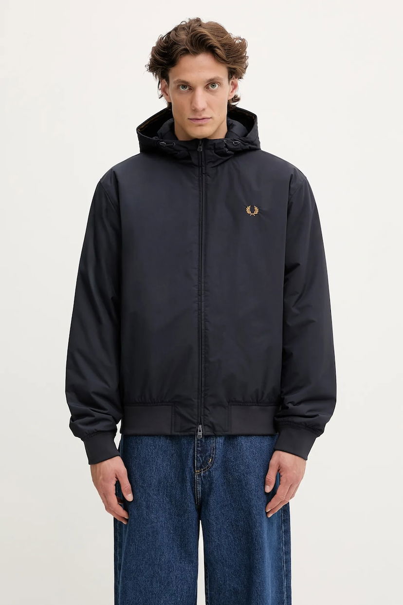 Bomberjacka Fred Perry Fred Perry Hooded Bomber Jacket Svart | J1304
