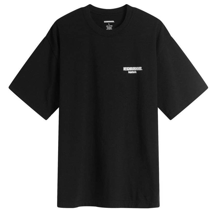 T-shirt Neighborhood Neighborhood SS-2 Tee Large Svart | 251PCNH-ST02-BLKXWHT