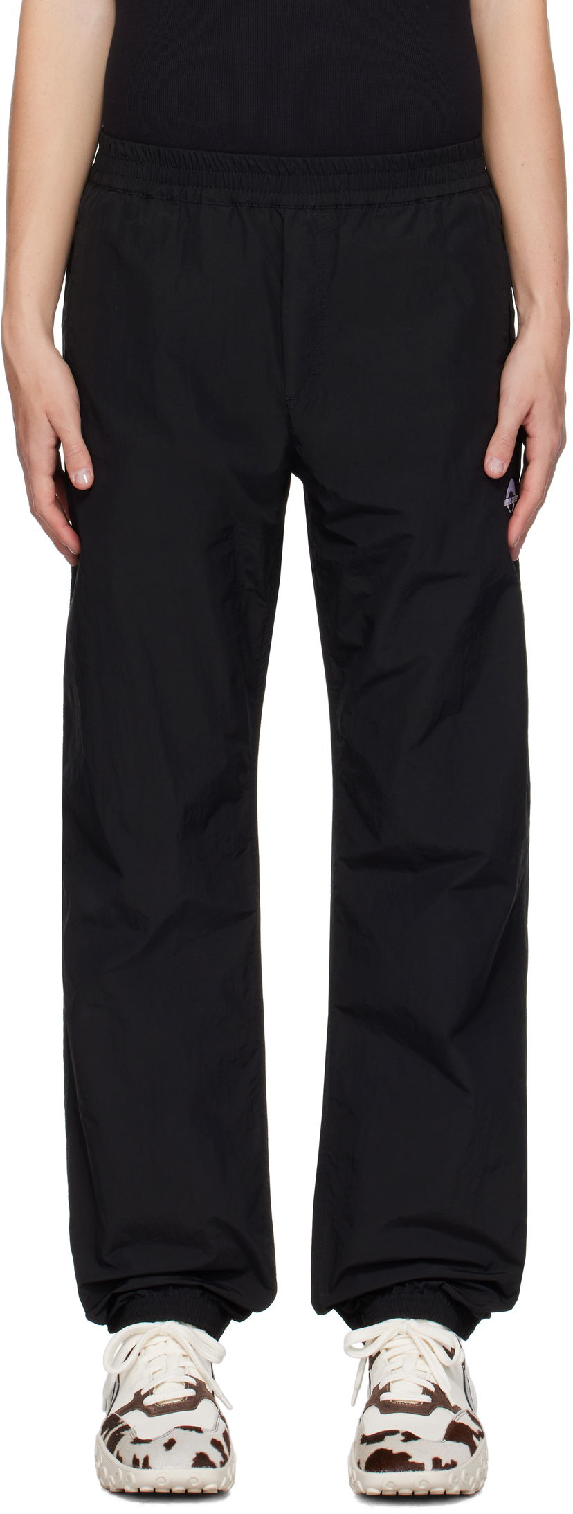 Träningsbyxor Marine Serre Sport Nylon Track Pants Svart | UPA050A CWOV0041