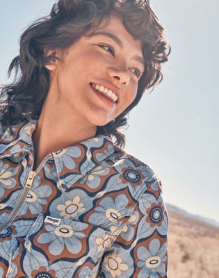 Jumpsuit Wrangler Wrangler Shirt Jacket Medallion XXL Blå | 112362607:XXL, 0