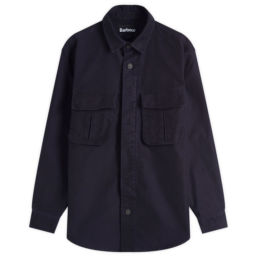 Skjorta Barbour Heritage+ Jungle Sateen Overshirt, Size Large Mörkblå | MOS0417NY91
