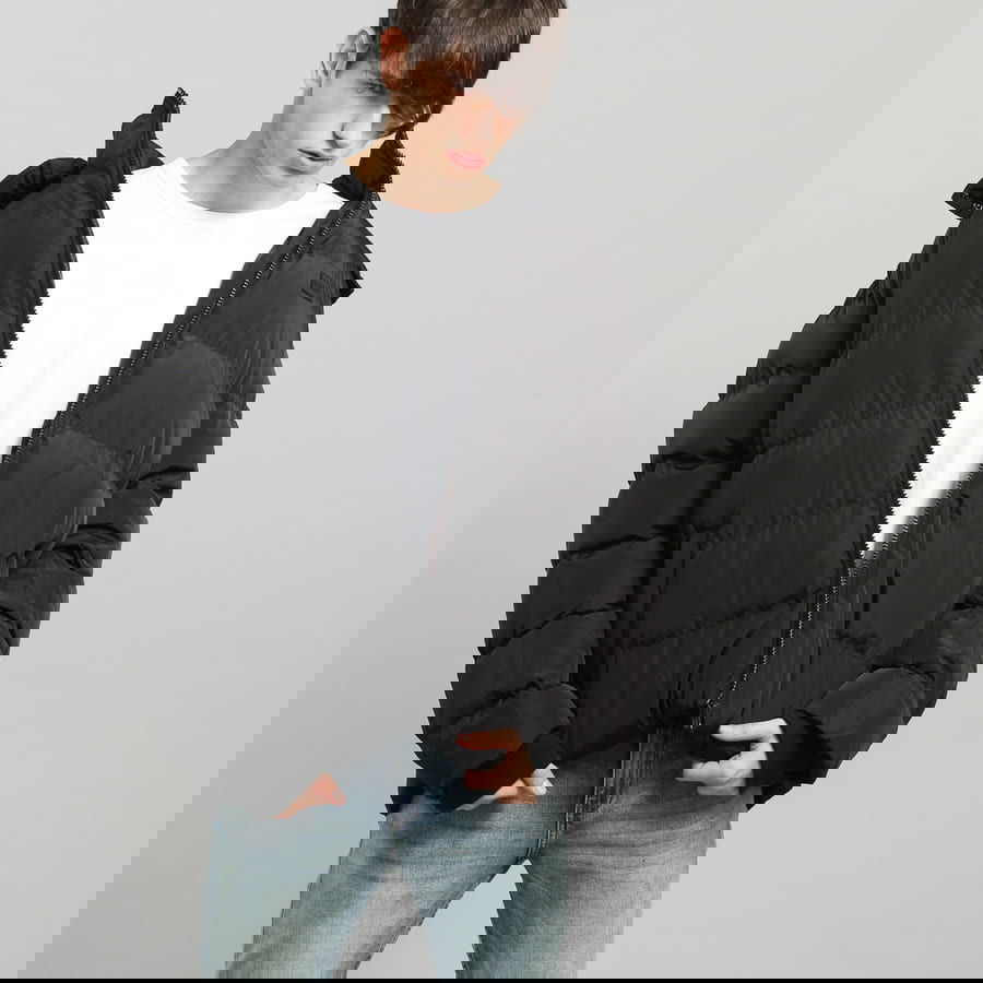 Pufferjacka Urban Classics Hooded Puffer Jacket Svart | TB1807 černá, 0