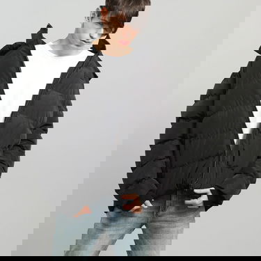 Pufferjacka Urban Classics Hooded Puffer Jacket Svart | TB1807 černá, 0