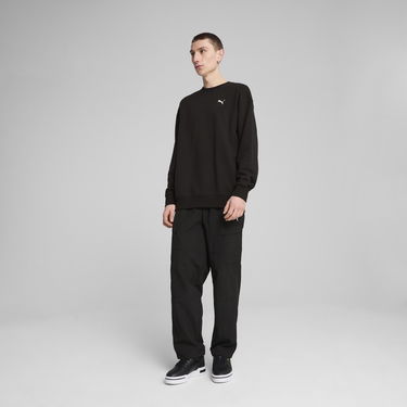 Sweater Puma WARDROBE ESS Relaxed Crewneck Sweatshirt Svart | 629650_01, 5